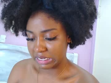 Squirting black lesbian gets off from big dildo sex